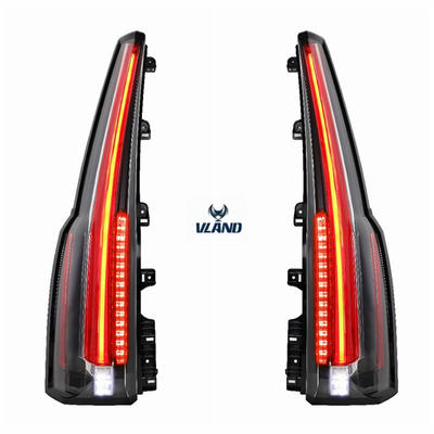 VLAND tail lamps fit for Tahoe/Suburban 2015-2016 full LED taillights with DRL+Brake light+Reverse light+Red Turn signal