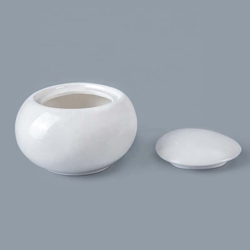 Most Popular White Tableware Table Accessories Sugar Bowl, Crockery Restaurant Ceramic Sugar Container Sugar Pot%