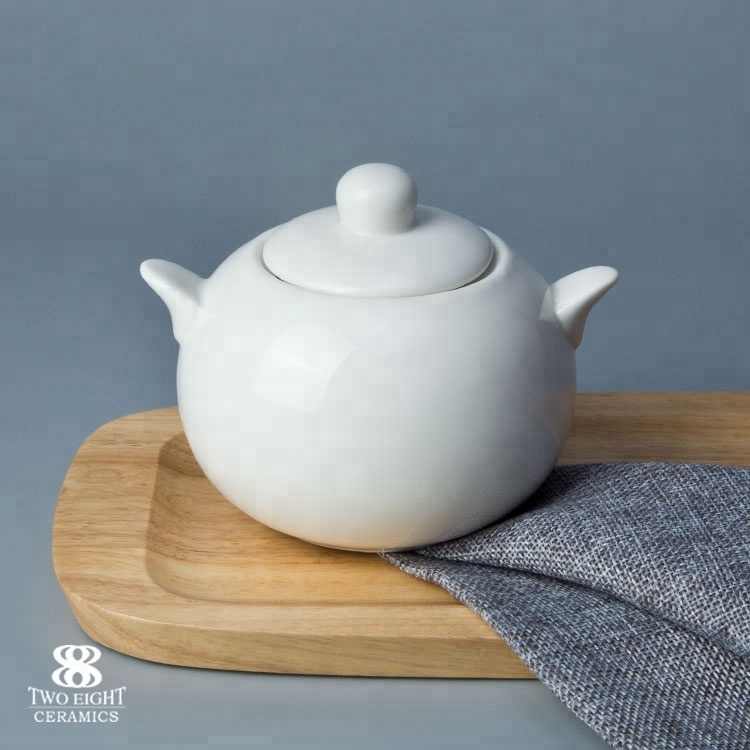 China supplier decent variety porcelain bowls sugar milk pot ceramic bowls with lids