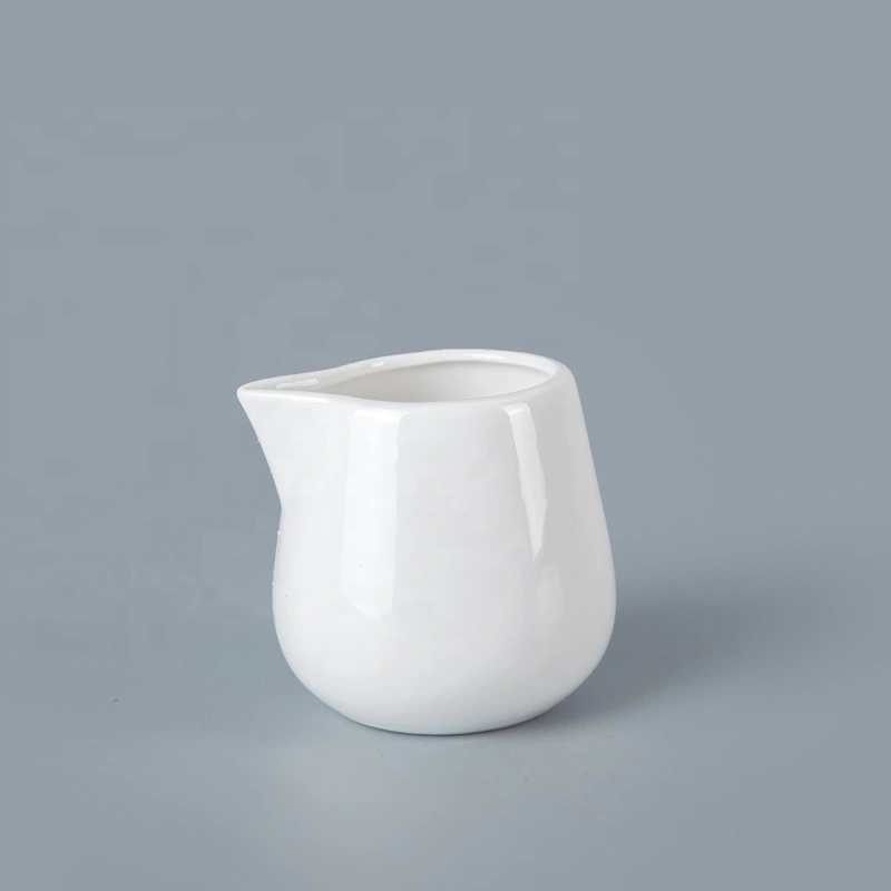 Good-Looking Without Handle Vajilla Hotel White Milk Jug, Hotel Crockery Ceramic Milk Jug^