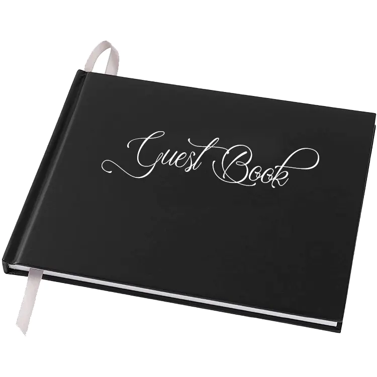 Hardcover Log Wedding Graduation Guest Book Foil Stamping Funeral Sign-in Registry Guestbook