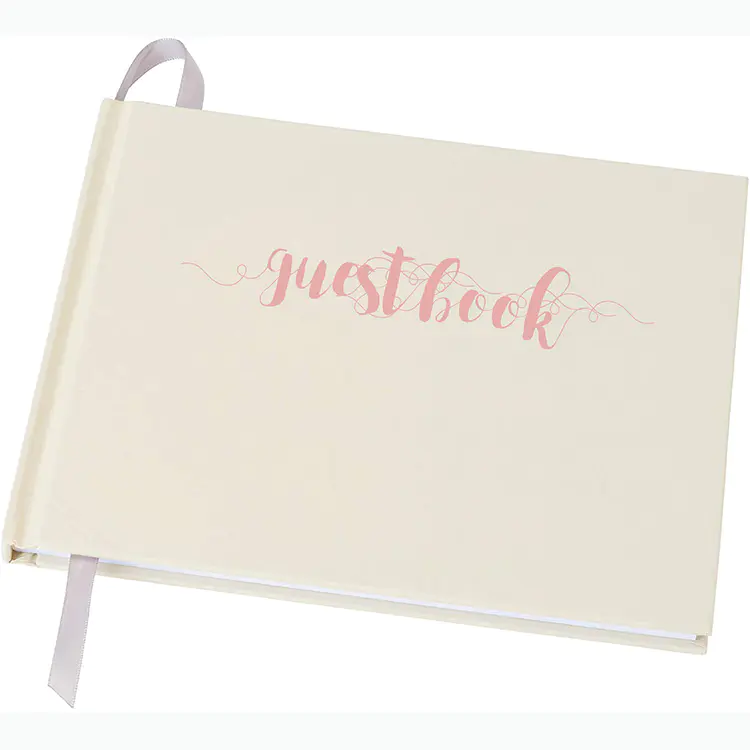 Baby ShowerRegistry Sign-in Guestbook with Rose Gold Foil White Guest Book for Wedding