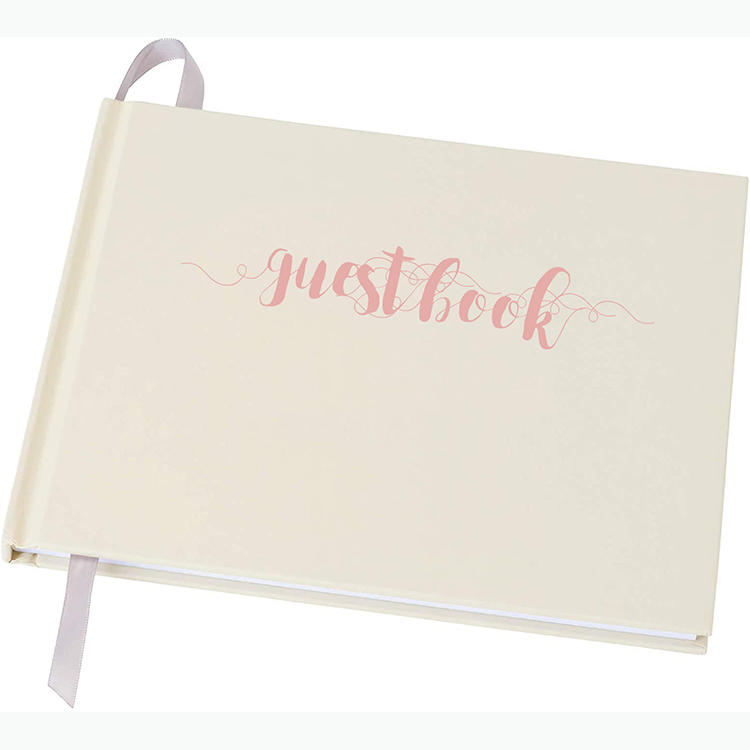 product-Baby ShowerRegistry Sign-in Guestbook with Rose Gold Foil White Guest Book for Wedding-Dezhe-1