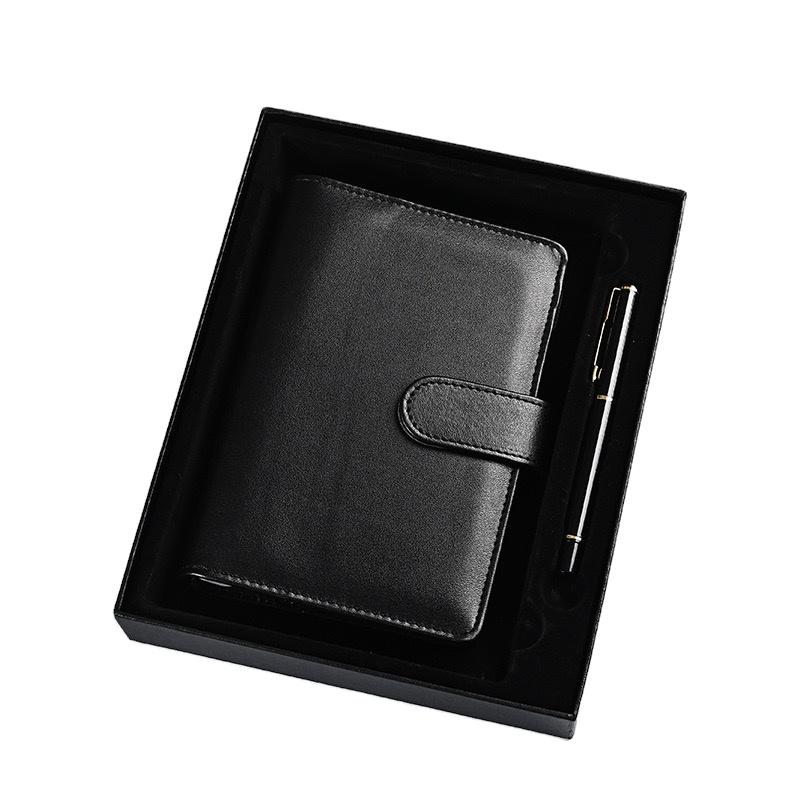 Custom A5 Bulk Black Journals Pu Blank Leather Cover Notebook Journal Soft PU Cover Notebook With Pen Pouch