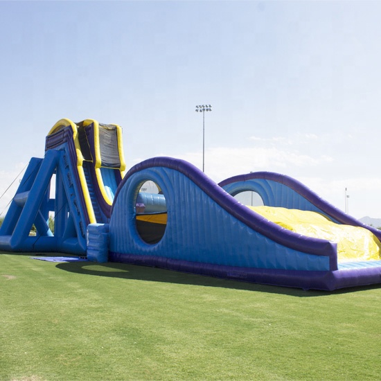 Commercial giant Inflatable Drop Kick Roller Coaster Slide