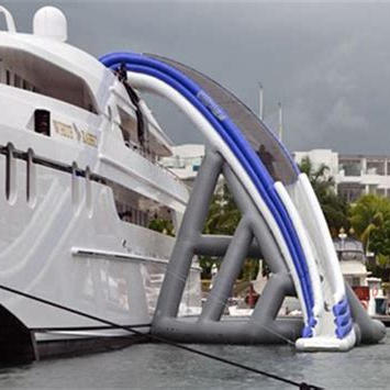 Customized FreeStyle Boat Dock Slide Inflatable water Slide Inflatable Yacht Slide