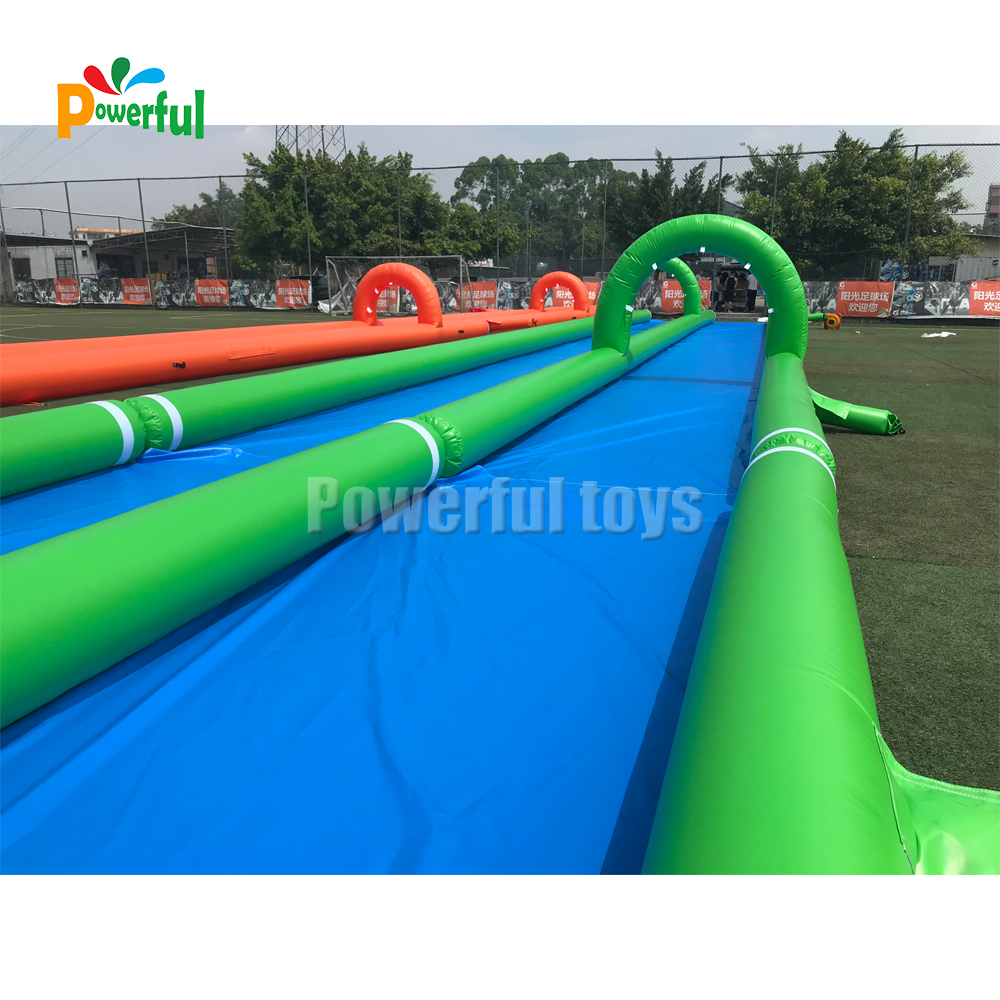 Inflatable 50m single track long slip n slide for adult