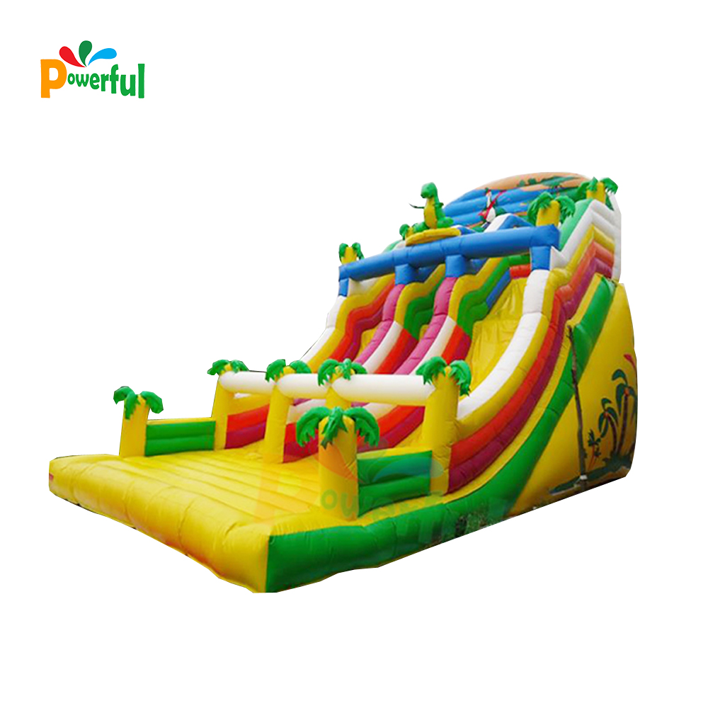 Thermal commercial jungle inflatable dry slide large inflatable jungle slide jungle sea inflatable dinosaur slide