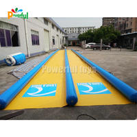 Seal double lane inflatable water escape slip slide