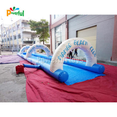 Commercial inflatable waterslide with pool