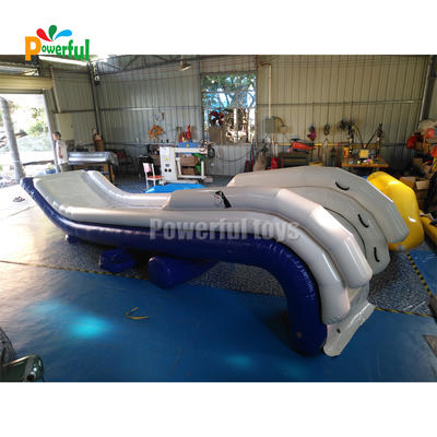 Custom inflatable houseboat slide boat dock water slide