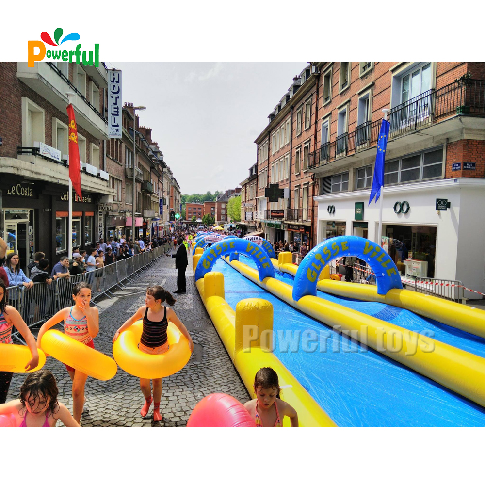 factory price giant inflatable slide the city,inflatable water slide,1000ft inflatable slip n slide