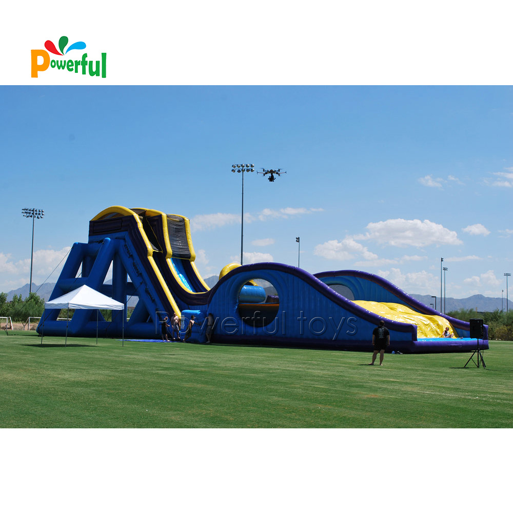 Strong PVC tarpaulin giant TheWaterfallSlide inflatable dry slide for amusement park