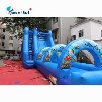 Commerical inflatable water slide with slip n slide
