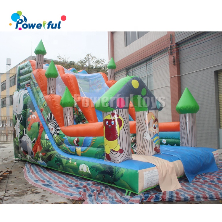 Hot Sale playground inflatable fun city air inflatable bouncy slide on sale