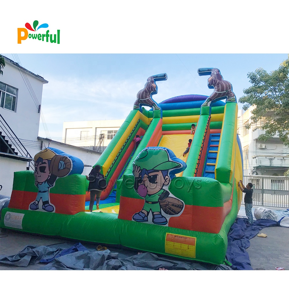 2020 new style inflatable dry slide, kids playground inflatable slide the city for sale