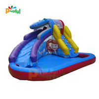 Cheap Price Large Inflatable Kids Bouncy Jumping Castle Combo Water Park Playground Water Slide With Swimming Pool
