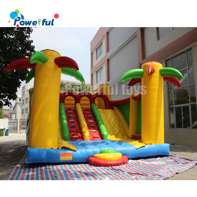 Customized size kids playground inflatable jumping bounce slide