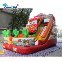 2020 new style inflatable dry slide, racing car inflatable slide for sale