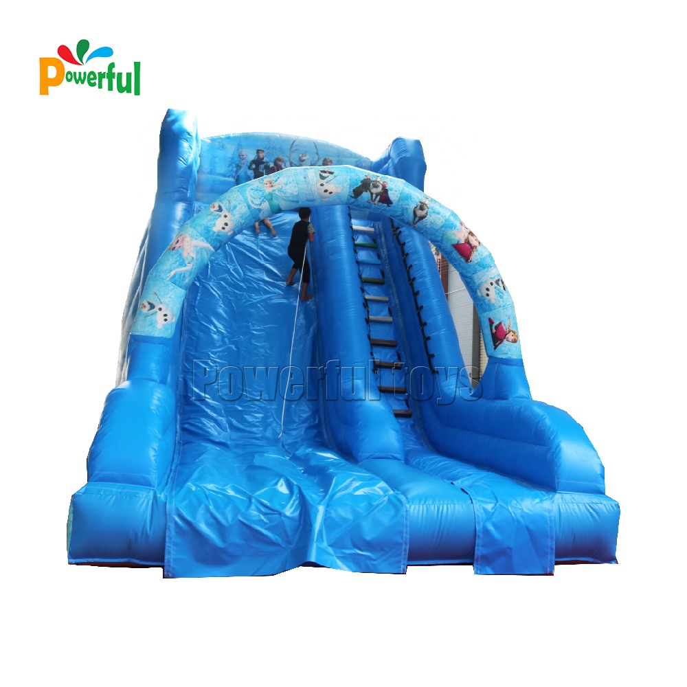 Inflatable toys frozen snow kids sliding ice castle inflatable slide combo with free air blower