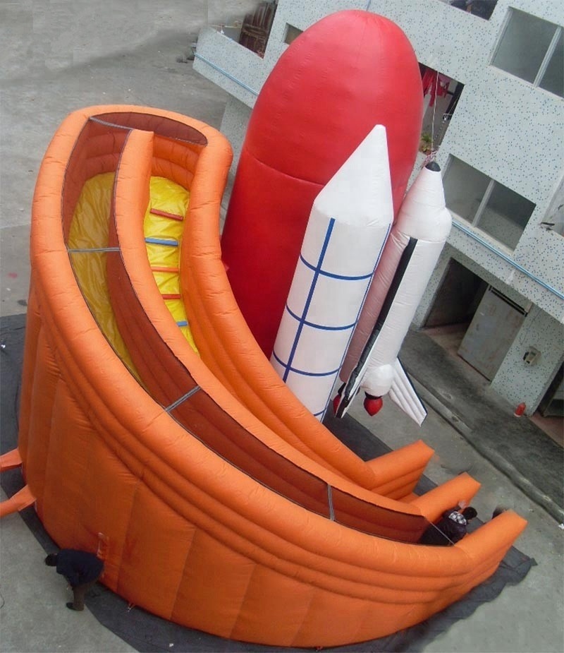 giant inflatable rocket slide rocket ship slide game for kids