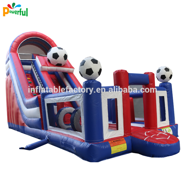 Jumping Castles inflatable football slide style theme for children amusement park