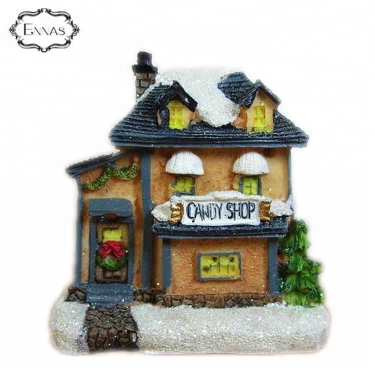 Home garden ornament mini resin craft miniature house for kids