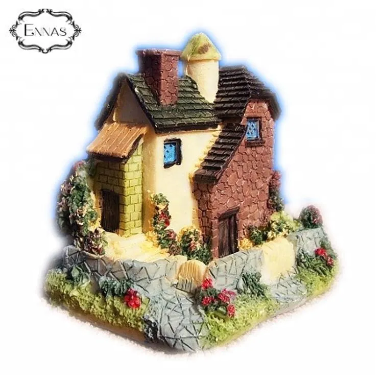 Retro residential three-dimensional home garden resin garden house decoration