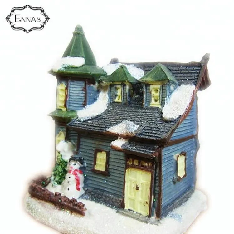 Decoration rural style hand made resin building house