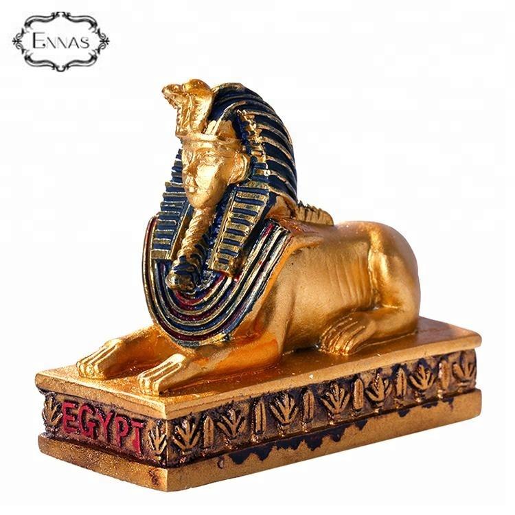 Customized Resin Decorative Sculpture Ancient Egyptian Sphinx Cobra Placing Toys