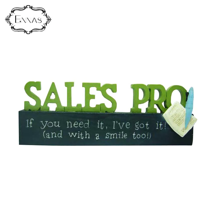 Chinese suppliers sales pro plaque company staff desk work card