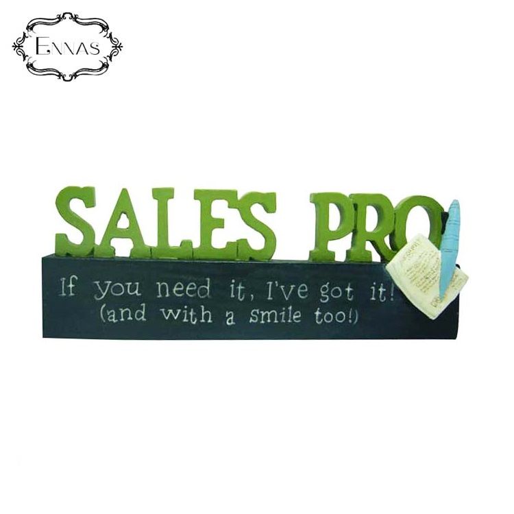 Chinese suppliers sales pro plaque company staff desk work card