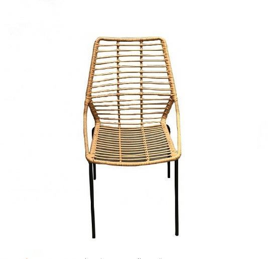 Comfortable furniture powercoating Metal frame rattan chair for household