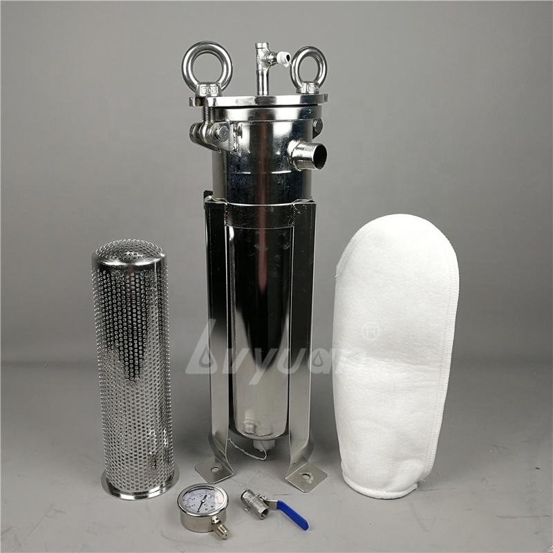 High Flow Food Grade SUS304/316L Stainless Steel filter bag housing for water liquid/juice/beer/wine/milk purifying