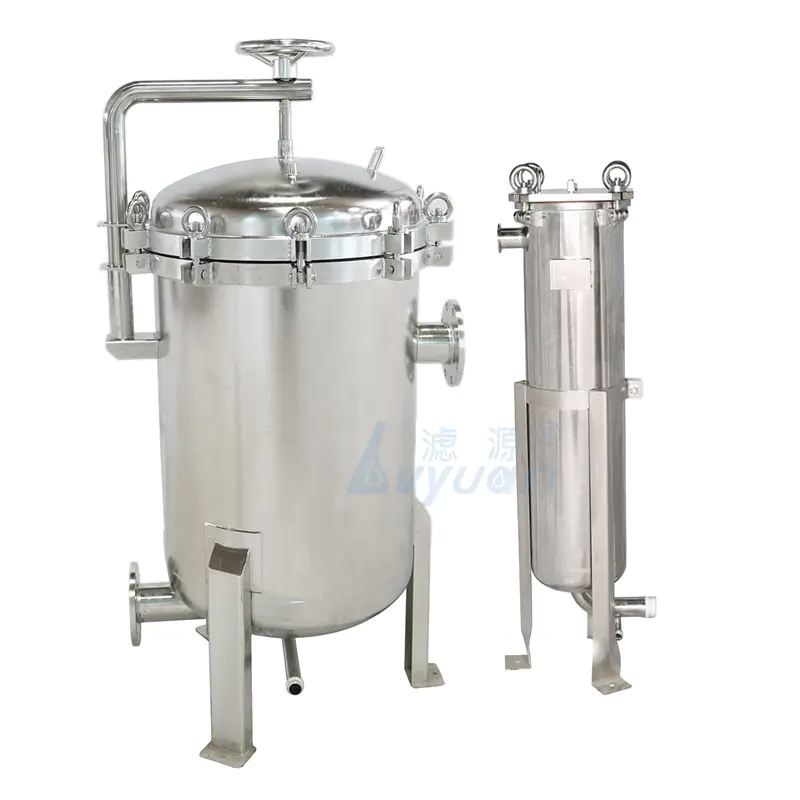 China Manufacture Custom Single Multi rounds SS 304 316L Stainless Steel Bag Filter Housing for Water Treatment