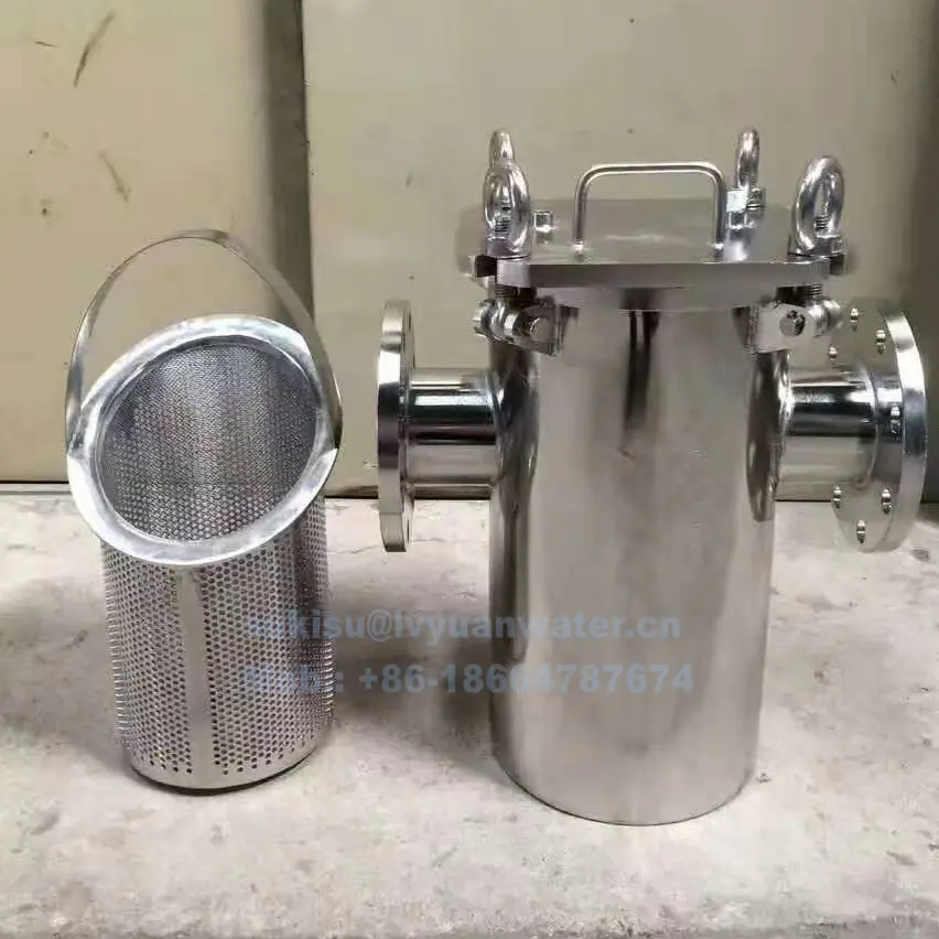 Stainless steel T Type Strainer Basket Filter Vertical Basket Screen Filter for Sewage Oil filtering
