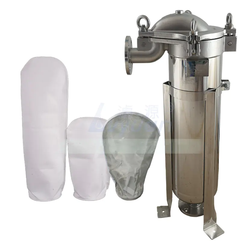 Guangdong guangzhou manufacturer SUS304 316L #1 #1 #3 #4 water treatment bag filter housing with single bag filter 10 microns