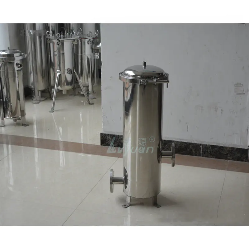 Toploading high pressure vertical standing type stainless steel bag cartridge filter type water filter housing for liquid/oil