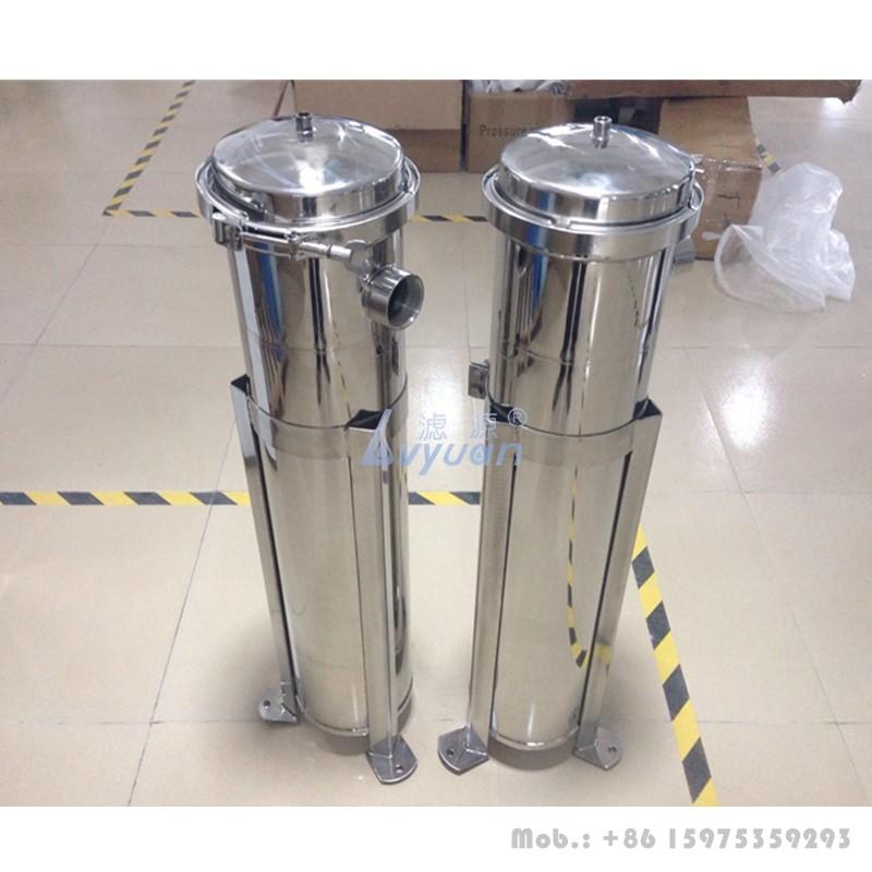 Clamp bag filter type thread connection ss304 filter housing with 5 micron polypropylene PP bag filter 7x 32 inch