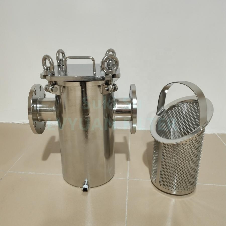 Flanged Basket Strainer with stainless steel strainer basket wire mesh 80 100 200 300 400 um micron Industrial China Factory