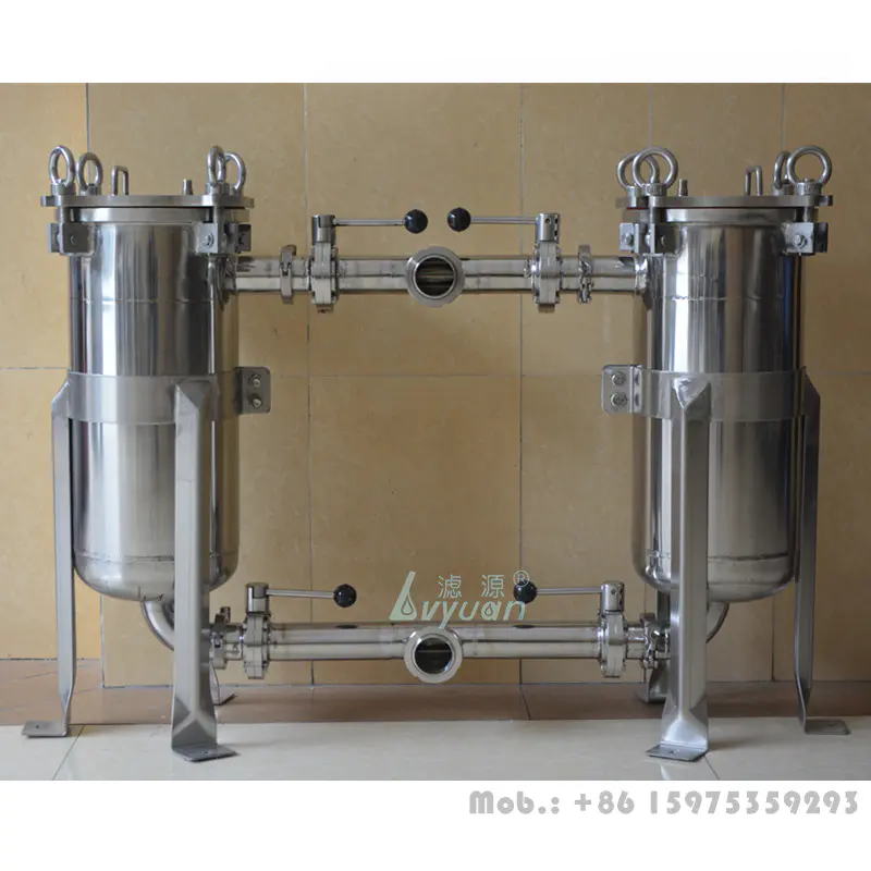 High pressure stainless steel plate type 5 microns PE bag single 316 filter housing for vegetable/coconut oil purification