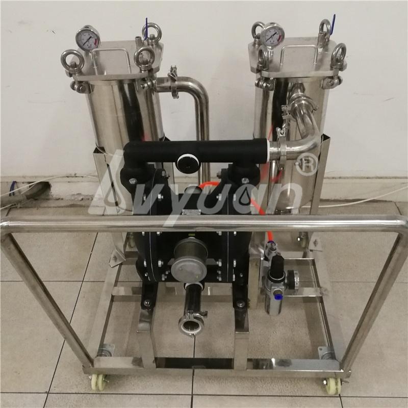1/2/3/4/5 Stages Water Liquid Beer filtering machine Stainless Steel bag Filter system with diaphragm pump