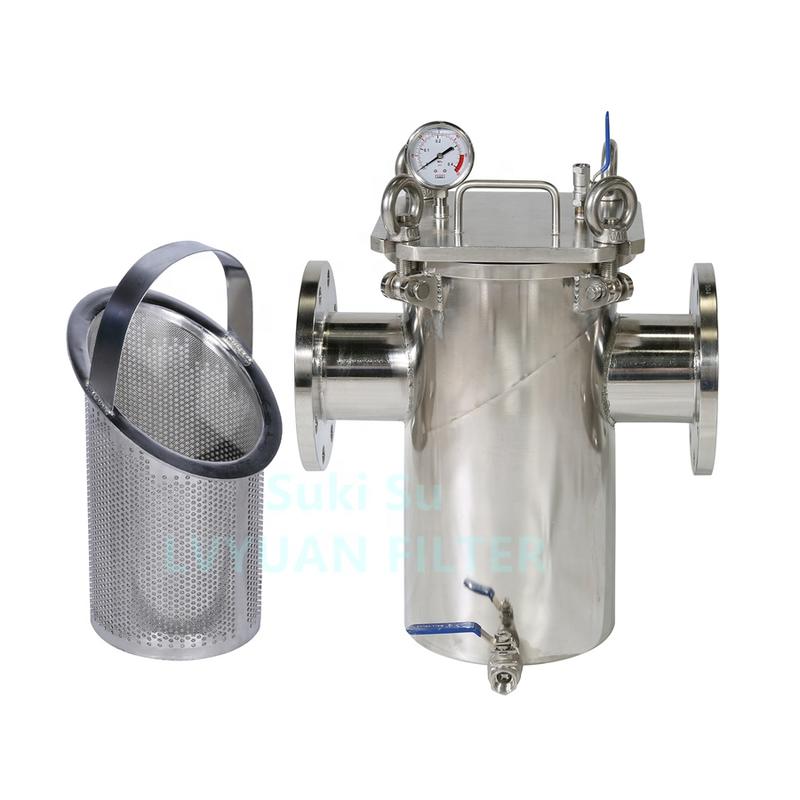Anti-rust industrial water filter basket bag filter housing Stainless Steel for inline strainer solid and liquid filtration