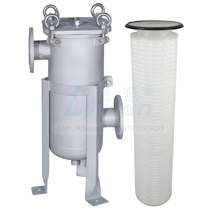 Pleated PP membrane 20 microns bag cartridge filter 304 316L ss bag filter housing for industrial liquid filtration system