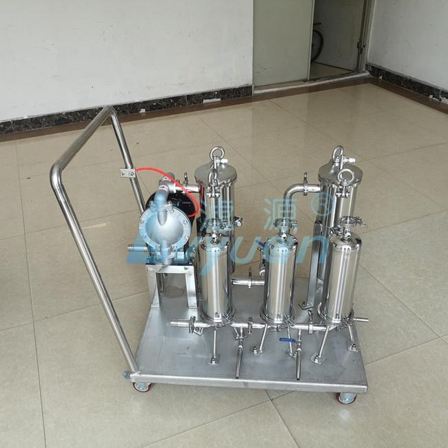 High pressure air pneumatic diaphragm pump 1/2/3/4 stage removable stainless steel bag filter machine for diesel oil industry