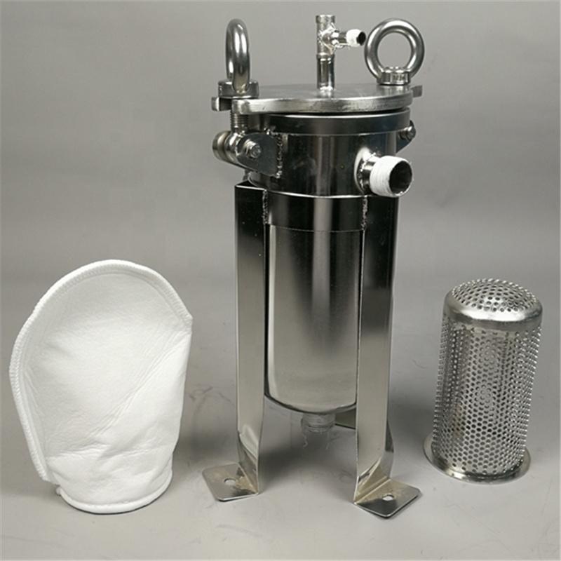 Small Stainless Steel Bag filter housing for river rain water sand removal