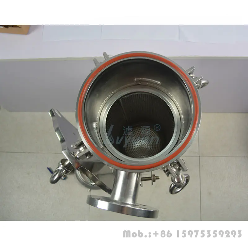High pressure stainless steel plate type 5 microns PE bag single 316 filter housing for vegetable/coconut oil purification