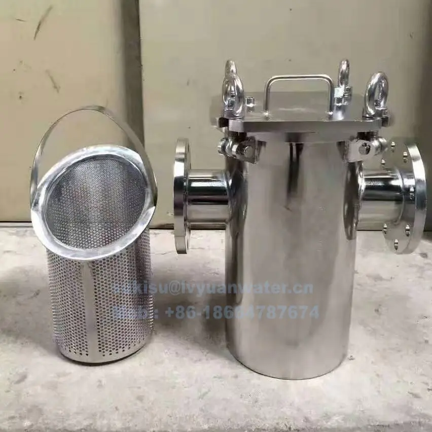 SS 304 316L Stainless Steel Basket filter for Strainer type water liquid filter DN15 20 25 32 40 50 65 80 100 125 150