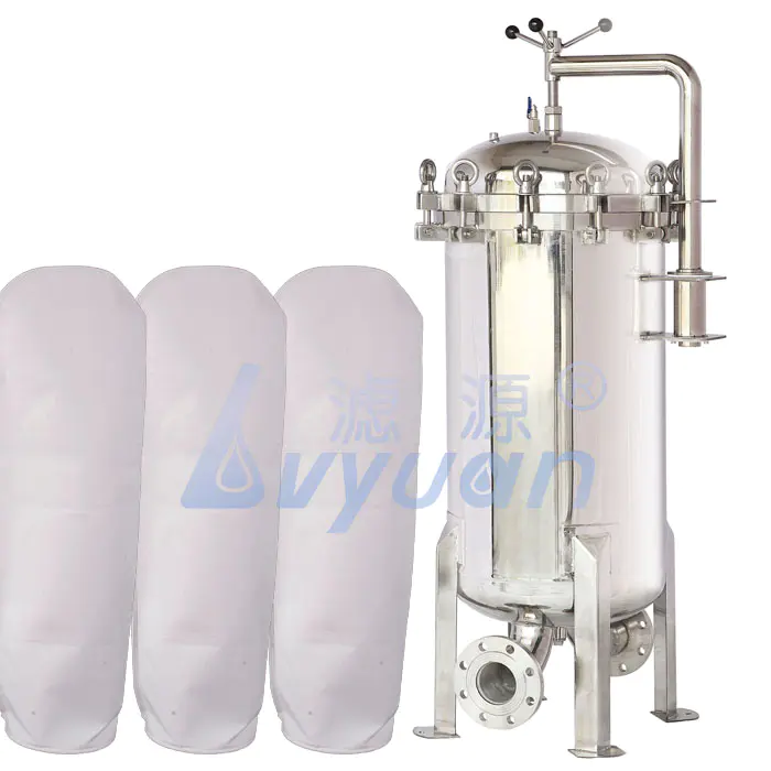 Top entry quick open flanged 2 inchPP PE single bag water filter stainless steel ss 316 ss304 bag filter housing