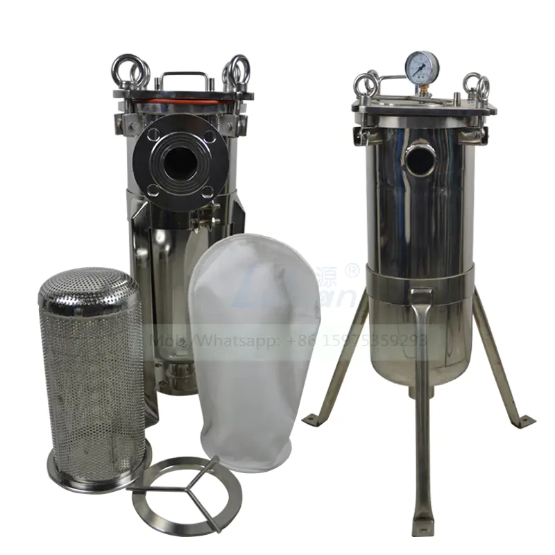 Guangdong guangzhou manufacturer SUS304 316L #1 #1 #3 #4 water treatment bag filter housing with single bag filter 10 microns